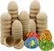 4E's Novelty DIY Paper Mache Easter Eggs to Paint 12 Pack – Paintable & Fillable Blank Craft Eggs for Kids & Adults, Easter Arts & DIY Projects